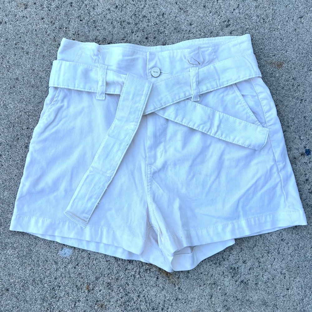 Paige Aneesa Shorts Cream Size 27 D46 - Picture 6 of 7